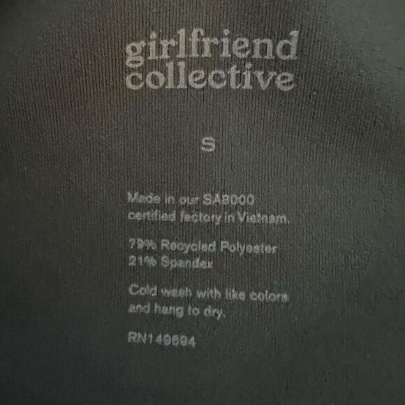 Girlfriend Collective Cami Unitard Small in Moss Cropped 23" Inseam Activewear - Picture 5 of 9